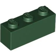 Brick 1 x 3 / Dark Green