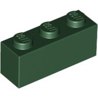 Lego Brick 1 x 3 / Dark Green
