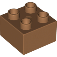 Lego Duplo Brick 2 x 2 / Medium Nougat