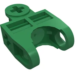 Technic Axle Connector 2 x 3 with Ball Socket, Open Sides / Green