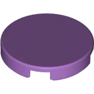 Tile Round 2 x 2 with Bottom Stud Holder / Medium Lavender