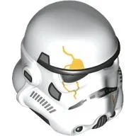Helmet Stormtrooper Dual Molded, Black with Gold Crack Print / White