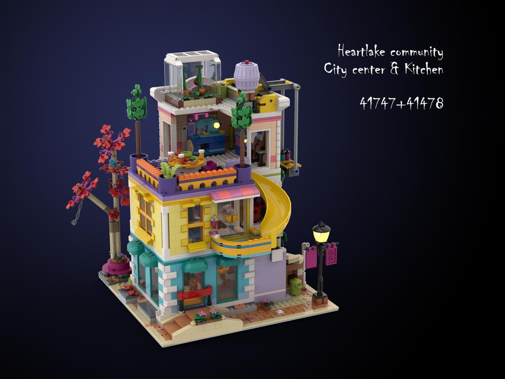Lego Modular Heartlake Center with kitchen 41747+41748