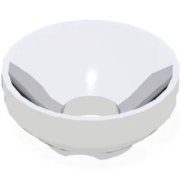 Dish 2 x 2 x 2/3 Light Reflector / Chrome Silver