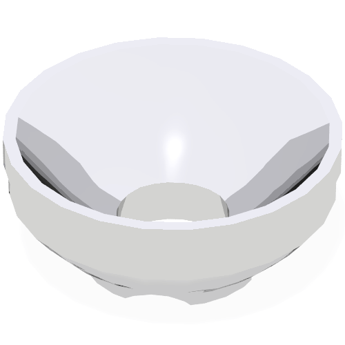 Lego Dish 2 x 2 x 2/3 Light Reflector / Chrome Silver