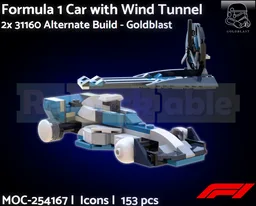 Formula 1 Car with Wind Tunnel - 2x 31160 Alternate Build
