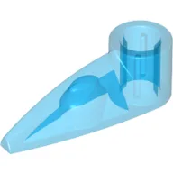 Technic Tooth 1 x 3 with Axle Hole [Rounded Underside] / Trans-Dark Blue
