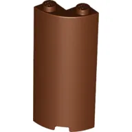 Cylinder Quarter 2 x 2 x 5 (Wall) / Reddish Brown