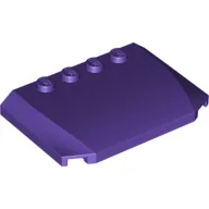 Brick Wedged, Curved Triple 4 x 6 x 2/3 with 4 Studs / Dark Purple