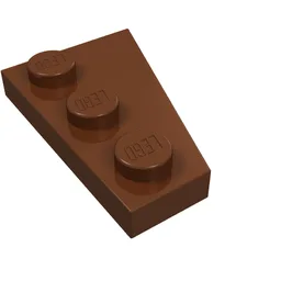 Wedge Plate 3 x 2 Left / Reddish Brown