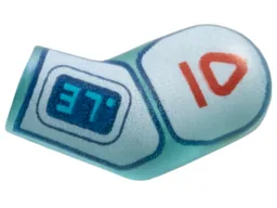 Arm, Left with White Panels with Red Symbol and Medium Azure '37°' on Dark Blue Screen Pattern / Trans-Light Blue