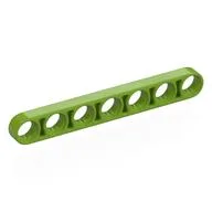 Technic Beam 1 x 7 Thin / Lime
