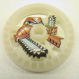 Technic Disc 5 x 5 Notched, Chain-Saw Print / Glow In Dark Opaque