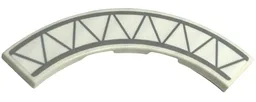 Tile, Round Corner 4 x 4 Macaroni with Light Bluish Gray Curved and Zigzag Girder Lines Pattern (Sticker) - Set 40569
