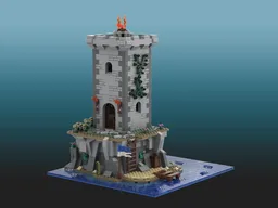Medieval island lighthouse
