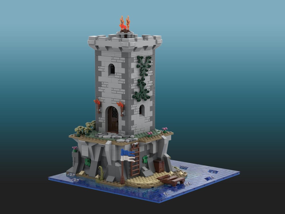 Lego Medieval island lighthouse