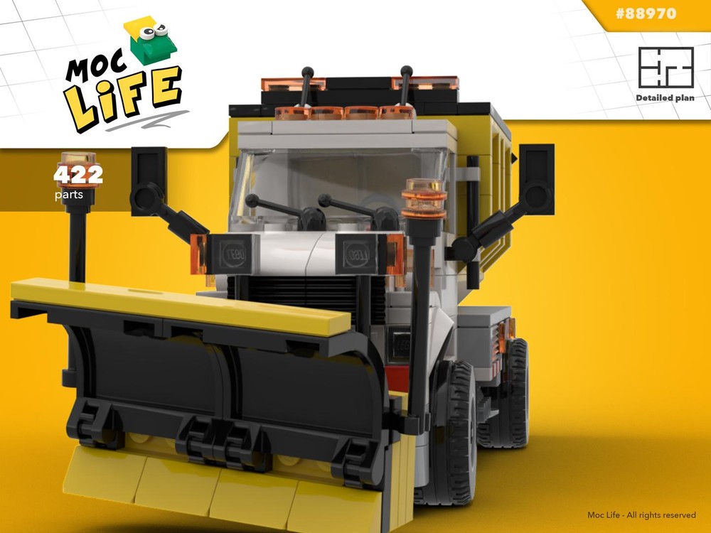 Lego Chevrolet Kodiak C4500 regular cab spreader plow