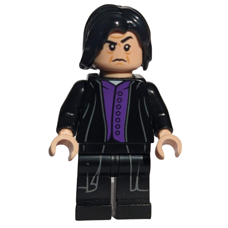 Lego Professor Severus Snape, Long Robes over Dark Purple Vest (No Shirt Tails Print)