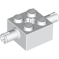 Lego Brick Special 2 x 2 with 2 Pins and Axle Hole / White