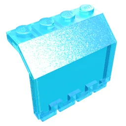 Hinge Panel 2 x 4 x 3 1/3 / Trans-Light Blue