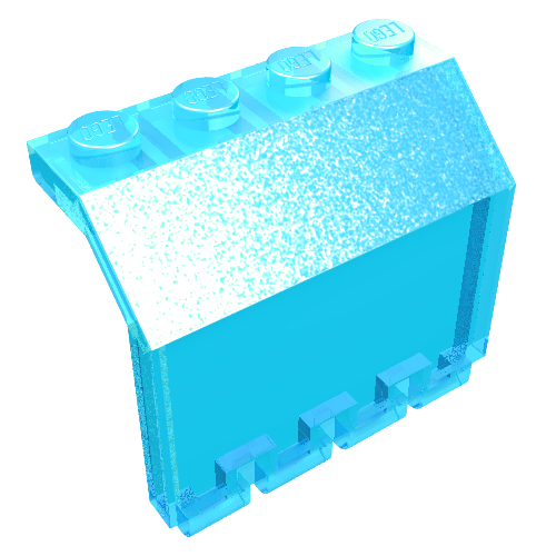 Lego Hinge Panel 2 x 4 x 3 1/3 / Trans-Light Blue