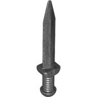 Lego Weapon Sword with Thick Crossguard (Roman Gladius) / Pearl Titanium