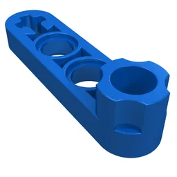Technic Beam 1 x 4 Thin with Stud Connector / Blue