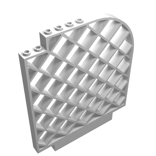Lego Belville, Wall, Lattice 12 x 1 x 12 Curved / White