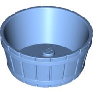 Lego Barrel Half Large with Axle Hole / Medium Blue