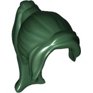 Lego Hair Ponytail Long with Side Bangs / Dark Green