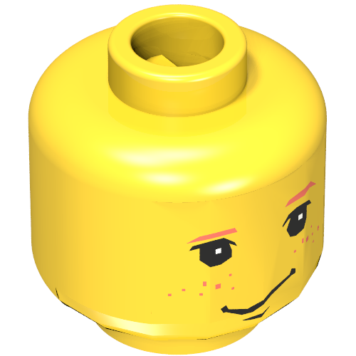 Lego Minifig Head Ron Weasley, Freckles Print [Blocked Open Stud] / Yellow