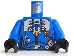 Torso Aquazone Hydronaut Silver Diving Pattern 3 / Blue Arms / Black Hands