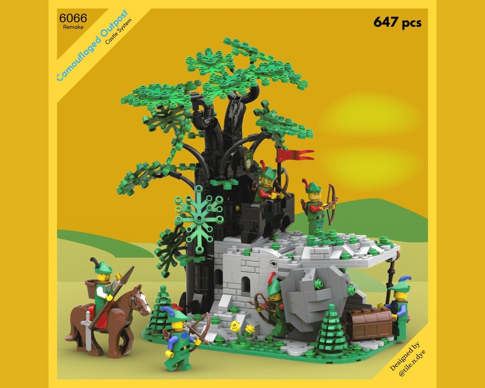 Lego 6066 - Camouflaged Outpost remake - Castle Forestmen LEGO MOC