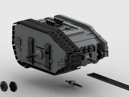 1915 Bulldog Troop Transport Tank MG Model