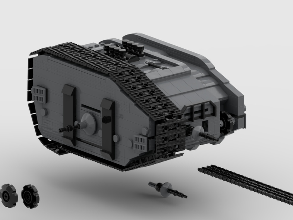 Lego 1915 Bulldog Troop Transport Tank MG Model
