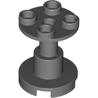 Lego Support Round 2 x 2 x 2 Stand with Reach-Through Center Hole / Dark Bluish Gray