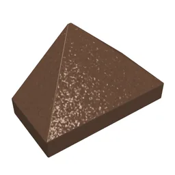 Brick Sloped 45° 2 x 1 Triple with Ovoid Bottom Pin / Brown