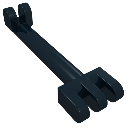 Lego Hinge Bar 2.5L with 2 and 3 Fingers on Ends (Pantograph Shoe Holder) / Black