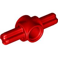 Lego Technic Pin Connector Hub with 2 Axles / Red