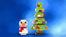11030 Snowman and Christmas tree
