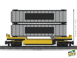 Wagon train with containers