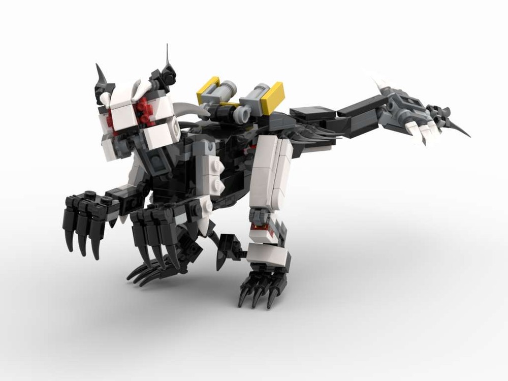 Lego Clawstrider and Apex Clawstrider from Horizon Forbidden West