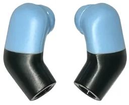 Arm, (Matching Left and Right) Pair with Molded Bright Light Blue Short Sleeves Pattern / Black