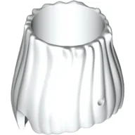 Hair Tall with Hollow Space and Pin Hole in Front / White