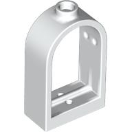Lego Window 1 x 2 x 2 2/3 with Rounded Top / White