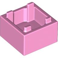 Lego Container Box 2 x 2 x 1 Reinforced Bottom / Bright Pink