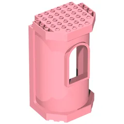 Belville Wall 6 x 8 x 12 - Tower with Window / Pink