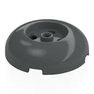 Brick Round 4 x 4 Dome Top with Round 2 x 2 Recessed, 4 Studs / Dark Bluish Gray