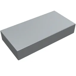 Tile 1 x 2 with Groove / Pearl Light Gray