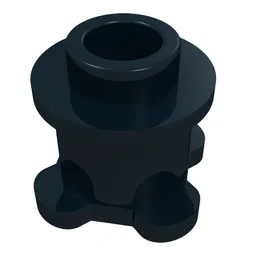 Belville / Scala, Brick Round 1 x 1 x 2/3 Round / Black